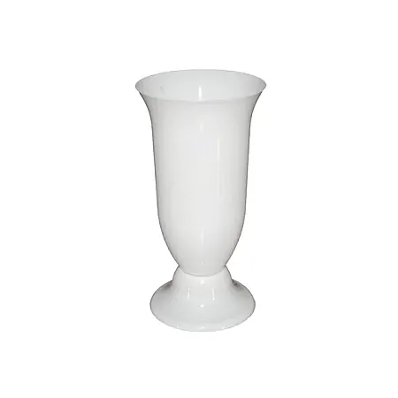 ΑΝΘΟΔΟΧΕΙΟ ΛΕΥΚΟ ΠΛΑΣΤΙΚΟ FLAKON STARΥ - Φ13x24.3cm