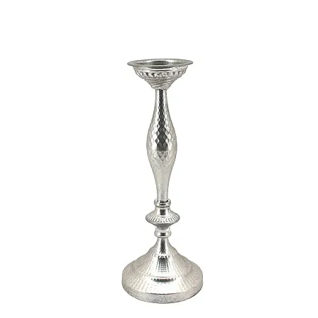 ΜΕΤΑΛΛIKO ΚΗΡΟΠΗΓΕΙΟ ΑΣΗΜΙ ΚΑΜΠΥΛΕΣ - Φ15x41.5cm 6/ΚΙΒ