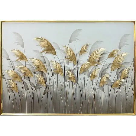 ΠΙΝΑΚΑΣ ΣΕ ΧΡΥΣH KOΡΝΙΖΑ - 3D ΧΡΥΣΑ ΠΑΜΠΑΣ - 100x70cm 8/KIB