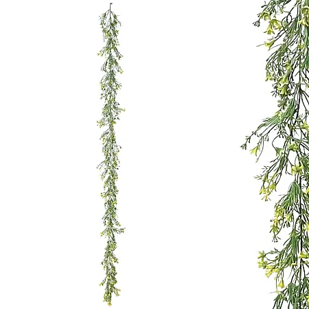ΓΙΡΛΑΝΤΑ ΠΡΑΣΙΝΑΔΑΣ ME ΚΙΤΡΙΝΑ ΑΝΘΑΚΙΑ - Υ180cm 3/36ΚΙΒ
