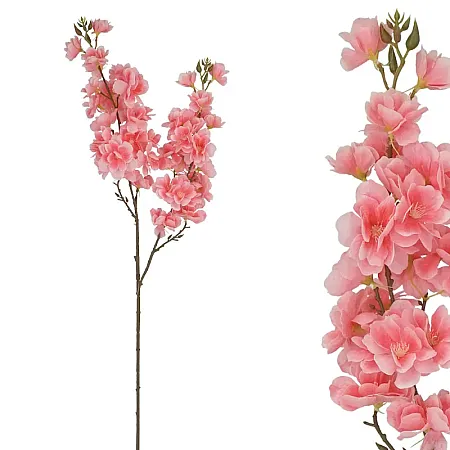 ΚΛΑΔΙ ΑΝΘΙΣΜΕΝΗ ΚΕΡΑΣΙΑ ΡΟΖ REAL TOUCH ΜΕ 2 ΚΛΑΔΙΑ - Υ82cm 12/120ΚΙΒ