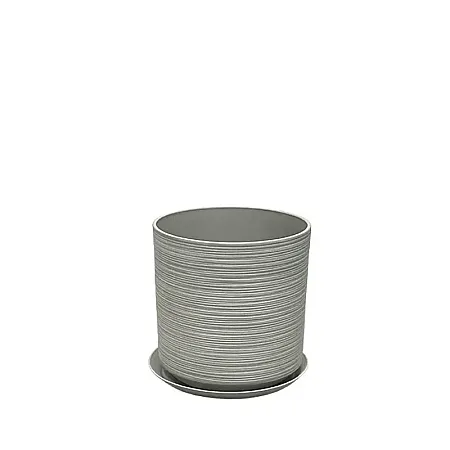 STONE POLYRESIN ΚΑΣΠΩ ΜΕ ΠΙΑΤΟ ΓΚΡΙ ΠΑΛΙΟ ΠΗΛΙΝΟ ΜΙΚΡΟ - Φ28x28cm