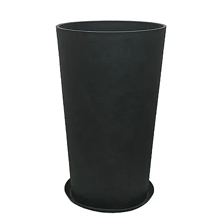 STONE POLYRESIN ΚΑΣΠΩ ΜΕ ΠΙΑΤΟ ΜΑΥΡΟ ΑΝΘΡΑΚΙ ΚΩΝIKO ΨΗΛΟ ΜΕΓΑΛΟ - Φ45.5x76cm
