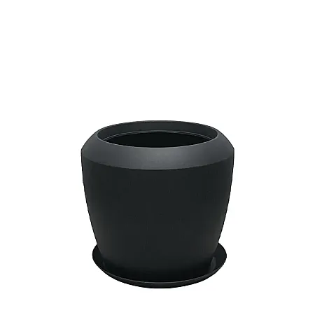 POLYRESIN ΚΑΣΠΩ ΜΕ ΠΙΑΤΟ ΜΑΥΡΟ ΑΝΘΡΑΚΙ ΠΟΜΠΕ ΜΙΚΡΟ - Φ33.5x30.5cm
