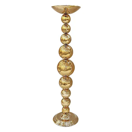 ΜΕΤΑΛΛΙΚO ΧΡΥΣΟ ΜΟΝΟ ΜΟΝΤΕΡΝΟ ΜΠΑΛΕΣ ΜΕ ΓΥΑΛΙ ΜΕΓΑΛΟ - Φ16x63cm 12/ΚΙΒ