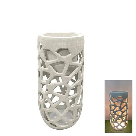 FIBERCLAY ΚΑΣΠΩ ΜΠΕΖ ΜΕ ΦΩΣ LED ΤΡΥΠΗΤΟ ΒΑΡΕΛΙ - Φ46x90cm 1/ΚΙΒ