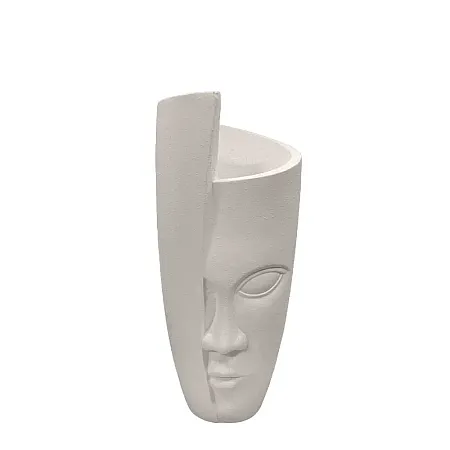 FIBERCLAY ΚΑΣΠΩ ΛΕΥΚΟ ΑΜΜΟΥ ΗΜΙΚΑΛΥΠΤΟΜΕΝO ΠΡΟΣΩΠΟ ΣΤΡΟΓΓΥΛΟ ΜΕΣΑΙΟ - Φ40x90cm 1/ΚΙΒ