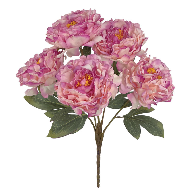 ΡΟΖ ΠΑΣΤΕΛ ΜΠΟΥΚΕΤΟ ΠΑΙΩΝΙΑ (5 ΑΝΘΗ) - Υ61cm 12/48ΚΙΒ