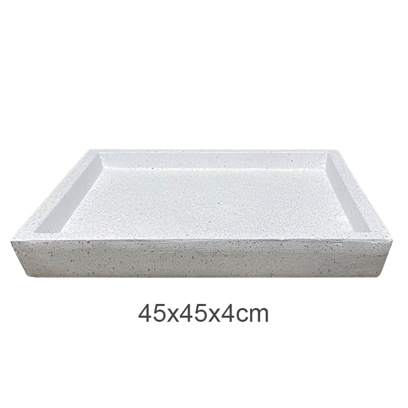 ΠΙΑΤΟ FIBER CLAY ΛΕΥΚΟ ΓΡΑΝΙΤΗ ΤΕΤΡΑΓΩΝΟ ΓΙΑ ΚΑΣΠΩ - 45x45x4cm 5/ΚΙΒ